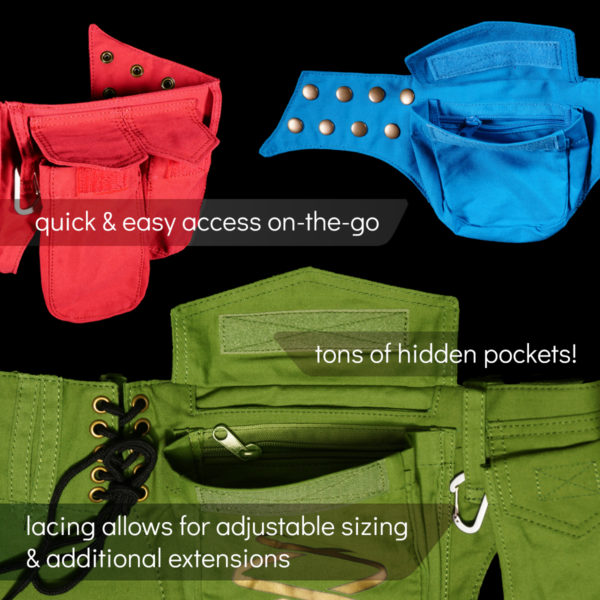 hipsack utility waist-belt - tons of useful pockets - flowtoys